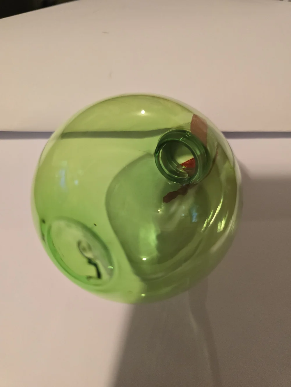 Green Clear Fillable Christmas Ornaments - Set of 16. NWT.